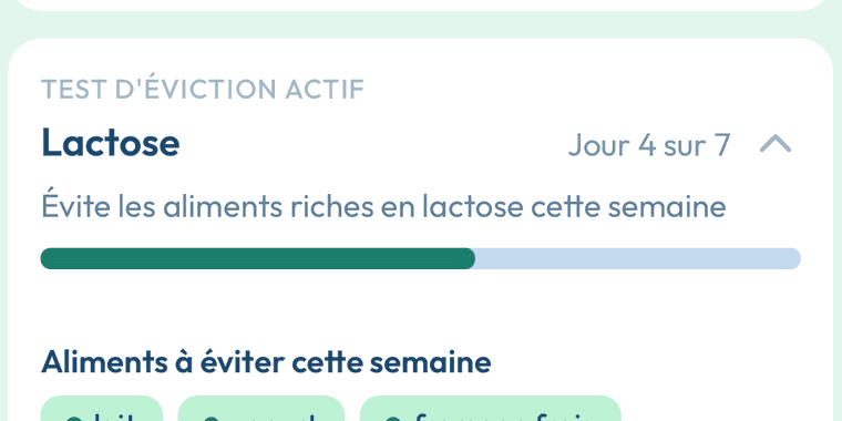 Un test d'éviction mené par la personne dans son application.