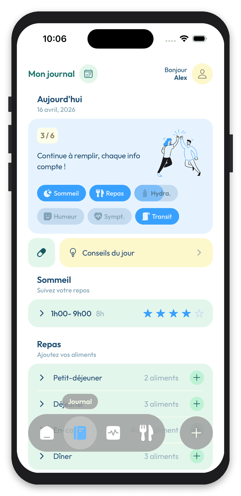 Bellya — Journal alimentaire pour troubles digestifs